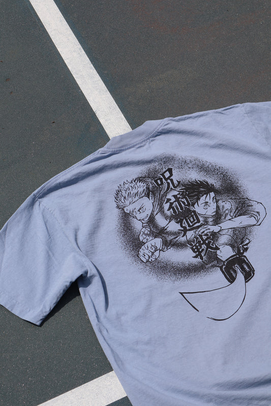 BLUE "DOUBLE TROUBLE"  T-SHIRT